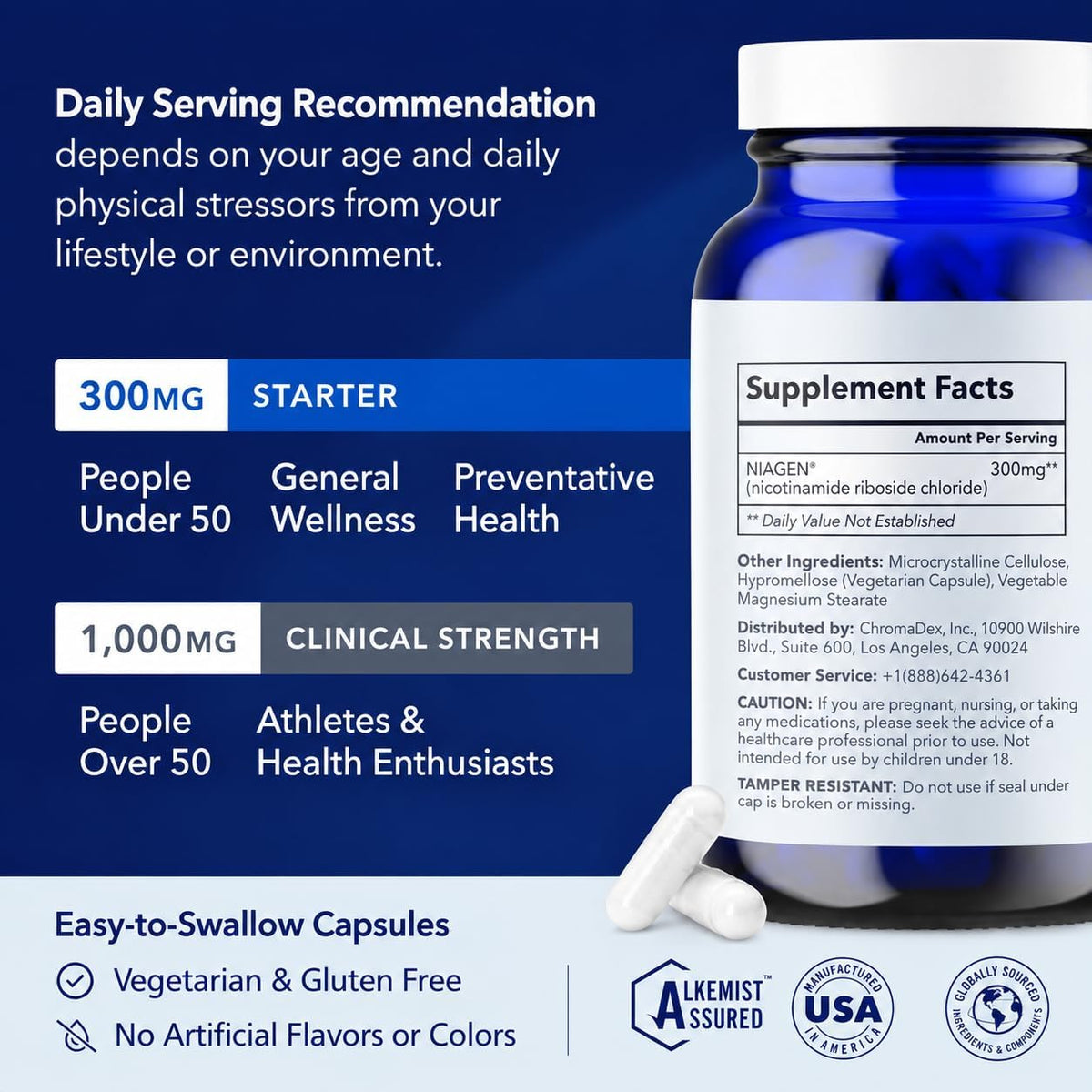 Tru Niagen® 300mg 90Vegetarian Capsules